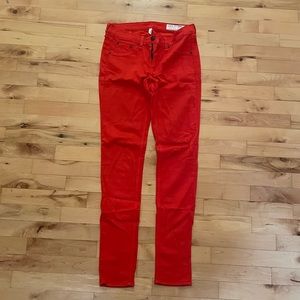 Red rag and bone legging jeans